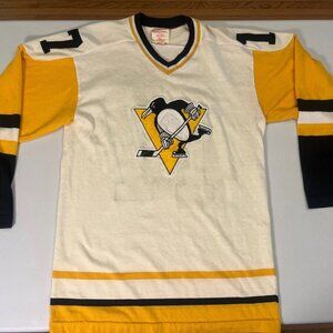 VTG Pittsburgh Penguins Rick Kehoe #17 Sandow Sporting Knit Hockey Jersey Medium
